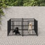 Perrera de exterior de acero 3,75 m² de vidaXL, Casetas y cercados para perros - Ref: Foro24-3124579, Precio: 380,88 €, Descu...