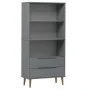Librería MOLDE madera maciza de pino gris 85x35x170,5 cm de vidaXL, Librerías y estanterías - Ref: Foro24-350542, Precio: 209...