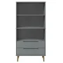 Librería MOLDE madera maciza de pino gris 85x35x170,5 cm de vidaXL, Librerías y estanterías - Ref: Foro24-350542, Precio: 209...