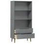 Librería MOLDE madera maciza de pino gris 85x35x170,5 cm de vidaXL, Librerías y estanterías - Ref: Foro24-350542, Precio: 209...