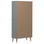 Librería MOLDE madera maciza de pino gris 85x35x170,5 cm de vidaXL, Librerías y estanterías - Ref: Foro24-350542, Precio: 212...