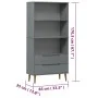 Librería MOLDE madera maciza de pino gris 85x35x170,5 cm de vidaXL, Librerías y estanterías - Ref: Foro24-350542, Precio: 209...