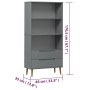 Librería MOLDE madera maciza de pino gris 85x35x170,5 cm de vidaXL, Librerías y estanterías - Ref: Foro24-350542, Precio: 212...
