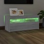 Mueble de TV con luces LED gris Sonoma 90x35x40 cm de vidaXL, Muebles TV - Ref: Foro24-815676, Precio: 62,56 €, Descuento: %