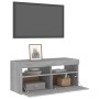 Mueble de TV con luces LED gris Sonoma 90x35x40 cm de vidaXL, Muebles TV - Ref: Foro24-815676, Precio: 62,56 €, Descuento: %