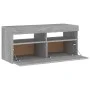 Mueble de TV con luces LED gris Sonoma 90x35x40 cm de vidaXL, Muebles TV - Ref: Foro24-815676, Precio: 61,67 €, Descuento: %