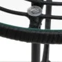 Mesa de comedor de vidrio templado y acero negro 80 cm de vidaXL, Mesas de jardín - Ref: Foro24-319437, Precio: 63,21 €, Desc...