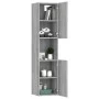 Badezimmerschrank aus grauem Sonoma-Sperrholz, 30 x 30 x 130 cm von vidaXL, Badezimmermöbel - Ref: Foro24-815640, Preis: 64,4...