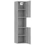 Badezimmerschrank aus grauem Sonoma-Sperrholz, 30 x 30 x 130 cm von vidaXL, Badezimmermöbel - Ref: Foro24-815640, Preis: 64,4...