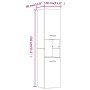Armario de baño madera contrachapada gris Sonoma 30x30x130 cm de vidaXL, Muebles de baño - Ref: Foro24-815640, Precio: 66,20 ...