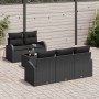 Conjunto de sofá de jardín 6 pcs Negro ratán sintético en Sofás de exterior | Comprar online en Foru.es
