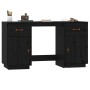 Escritorio con armarios madera maciza pino negro 135x50x75 cm de vidaXL, Escritorios - Ref: Foro24-3107848, Precio: 250,82 €,...