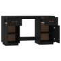 Escritorio con armarios madera maciza pino negro 135x50x75 cm de vidaXL, Escritorios - Ref: Foro24-3107848, Precio: 250,82 €,...