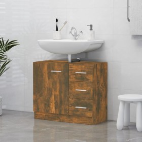 Mueble de lavabo madera contrachapada roble ahumado 63x30x54 cm de vidaXL, Muebles de baño - Ref: Foro24-815630, Precio: 60,9...