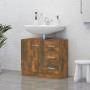 Mueble de lavabo madera contrachapada roble ahumado 63x30x54 cm de vidaXL, Muebles de baño - Ref: Foro24-815630, Precio: 60,9...