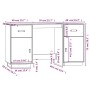 Escritorio con armarios madera maciza pino negro 135x50x75 cm de vidaXL, Escritorios - Ref: Foro24-3107848, Precio: 250,82 €,...