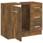 Mueble de lavabo madera contrachapada roble ahumado 63x30x54 cm de vidaXL, Muebles de baño - Ref: Foro24-815630, Precio: 60,9...