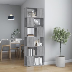 Estantería/divisor de espacios gris Sonoma 60x24x186 cm de vidaXL, Librerías y estanterías - Ref: Foro24-816033, Precio: 71,7...