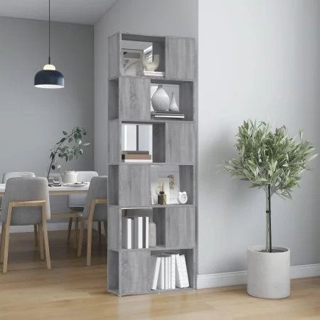 Estantería/divisor de espacios gris Sonoma 60x24x186 cm de vidaXL, Librerías y estanterías - Ref: Foro24-816033, Precio: 69,8...