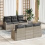 Conjunto de sofá de jardín 7 pcs Gris Claro y Gris Oscuro en Sofás de exterior | Comprar online en Foru.es