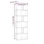 Estantería/divisor de espacios gris Sonoma 60x24x186 cm de vidaXL, Librerías y estanterías - Ref: Foro24-816033, Precio: 69,8...