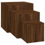 Mesitas auxiliares 3 piezas madera contrachapada marrón roble de vidaXL, Mesas auxiliares - Ref: Foro24-815989, Precio: 70,12...