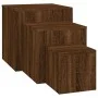 Side tables 3 pieces oak brown plywood by vidaXL, Side tables - Ref: Foro24-815989, Price: 69,09 €, Discount: %