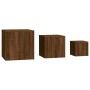 Mesitas auxiliares 3 piezas madera contrachapada marrón roble de vidaXL, Mesas auxiliares - Ref: Foro24-815989, Precio: 70,12...