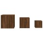 Mesitas auxiliares 3 piezas madera contrachapada marrón roble de vidaXL, Mesas auxiliares - Ref: Foro24-815989, Precio: 70,12...