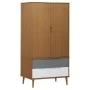 Armario MOLDE madera maciza de pino marrón 90x55x175 cm de vidaXL, Armarios roperos - Ref: Foro24-350522, Precio: 314,27 €, D...