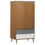 Armario MOLDE madera maciza de pino marrón 90x55x175 cm de vidaXL, Armarios roperos - Ref: Foro24-350522, Precio: 319,28 €, D...
