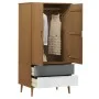 Armario MOLDE madera maciza de pino marrón 90x55x175 cm de vidaXL, Armarios roperos - Ref: Foro24-350522, Precio: 314,27 €, D...