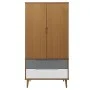 Armario MOLDE madera maciza de pino marrón 90x55x175 cm de vidaXL, Armarios roperos - Ref: Foro24-350522, Precio: 314,27 €, D...