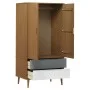 Armario MOLDE madera maciza de pino marrón 90x55x175 cm de vidaXL, Armarios roperos - Ref: Foro24-350522, Precio: 314,27 €, D...