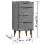 Bedside table MOLDE made of solid gray pine wood 40x35x82 cm by vidaXL, Drawers - Ref: Foro24-350503, Price: 134,59 €, Discou...