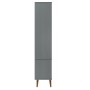 Mueble vitrina MOLDE madera maciza de pino gris 90x35x175 cm de vidaXL, Librerías y estanterías - Ref: Foro24-350545, Precio:...