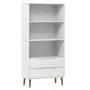 Librería MOLDE madera maciza de pino blanco 85x35x170,5 cm de vidaXL, Librerías y estanterías - Ref: Foro24-350541, Precio: 2...
