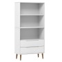 Librería MOLDE madera maciza de pino blanco 85x35x170,5 cm de vidaXL, Librerías y estanterías - Ref: Foro24-350541, Precio: 2...