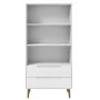 Librería MOLDE madera maciza de pino blanco 85x35x170,5 cm de vidaXL, Librerías y estanterías - Ref: Foro24-350541, Precio: 2...