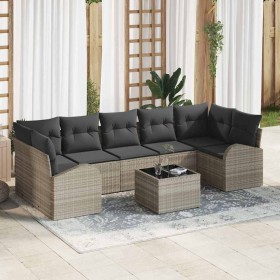 Conjunto de sofá de jardín 8 pcs Gris Claro y Gris Oscuro en Sofás de exterior | Comprar online en Foru.es
