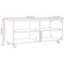 Mueble TV con ruedas madera contrachapada roble humo 90x35x35cm de vidaXL, Muebles TV - Ref: Foro24-815258, Precio: 62,57 €, ...