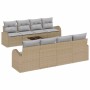 Conjunto de sofá de jardín con cojín Manual 9 pcs Beige y gris en Sofás de exterior | Comprar online en Foru.es