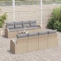 Conjunto de sofá de jardín con cojín Manual 9 pcs Beige y gris en Sofás de exterior | Comprar online en Foru.es