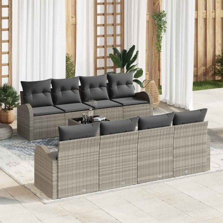 Conjunto de sofá de jardín 9 pcs Gris Claro y Gris Oscuro en Sofás de exterior | Comprar online en Foru.es