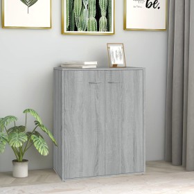 Aparador de madera contrachapada gris Sonoma 60x30x75 cm de vidaXL, Aparadores - Ref: Foro24-815379, Precio: 58,36 €, Descuen...