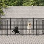 Perrera de exterior de acero 7,51 m² de vidaXL, Casetas y cercados para perros - Ref: Foro24-3124600, Precio: 406,06 €, Descu...