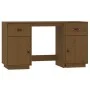 Escritorio armarios madera maciza pino marrón miel 135x50x75cm de vidaXL, Escritorios - Ref: Foro24-3107847, Precio: 226,69 €...