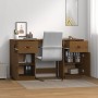 Escritorio armarios madera maciza pino marrón miel 135x50x75cm de vidaXL, Escritorios - Ref: Foro24-3107847, Precio: 229,90 €...