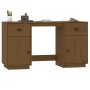 Escritorio armarios madera maciza pino marrón miel 135x50x75cm de vidaXL, Escritorios - Ref: Foro24-3107847, Precio: 229,90 €...