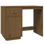 Escritorio armarios madera maciza pino marrón miel 135x50x75cm de vidaXL, Escritorios - Ref: Foro24-3107847, Precio: 226,69 €...